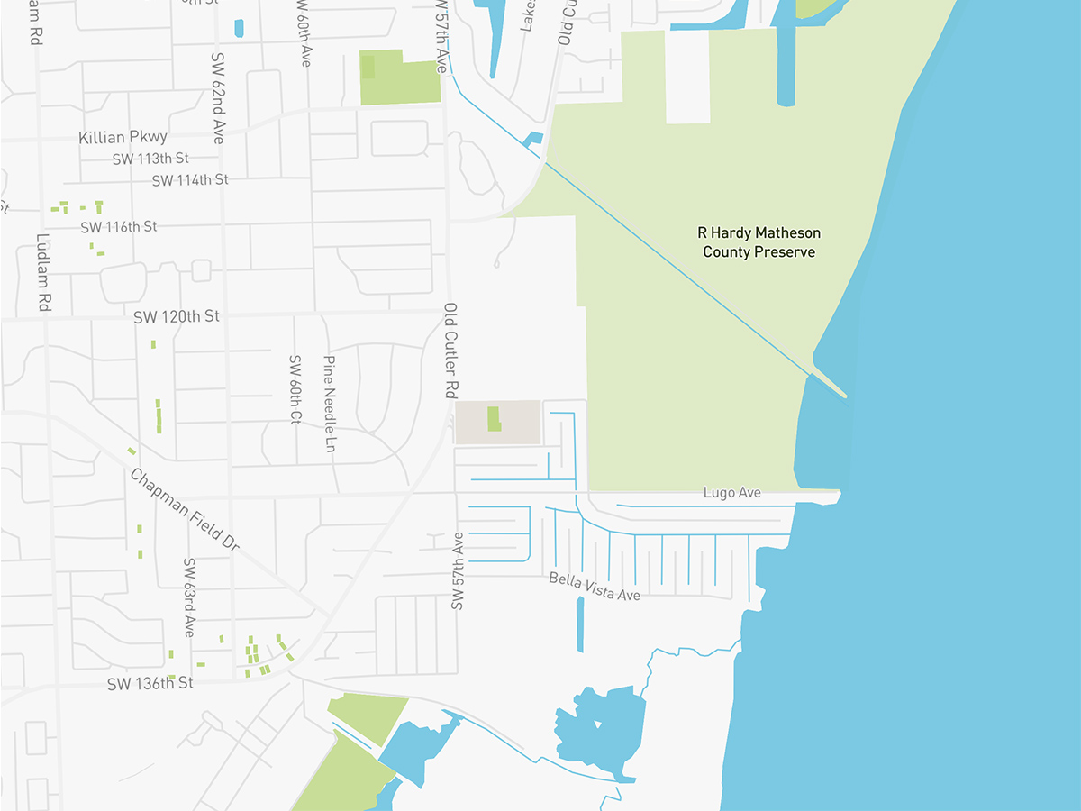 Map illustration of Pinecrest, Florida.